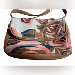 Fossil Preston Floral Canvas Crossbody Bag Multicolor Women's Casual